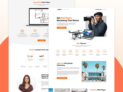 InspiredAnd Homepage Design business clean corporate design homepage landing page mortgage photographer real estate redesign ui ui design uiux user interface ux ux design web web design web page website