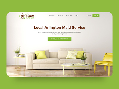 Maid and Cleaning Service Web Design clean cleaning service design desktop flat homepage identity landing page maid service maintenance redesign ui uidesigns uiux user inteface ux uxdesign web web design website