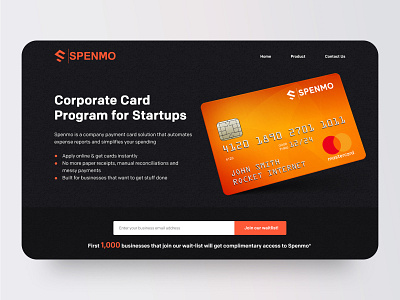 Spenmo Corporate Card Landing Page app business card design desktop homepage landing page mobile online software ui uiux ux web web design website