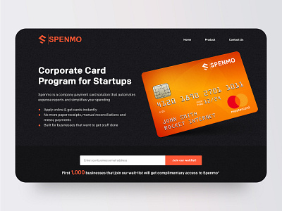 Spenmo Corporate Card Landing Page