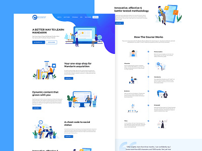 Web Design for Mandarin Blueprint app design desktop development graphics homepage illustration landing page language online software ui uidesign uiux userinterface ux uxdesign web web design website