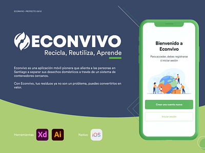 Econvivo | UX/UI app design app recycle coderhouse illustration ui uiux ux
