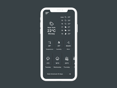 Daily UI #037 - Weather app dailyui figma uidesign uxdesign weather