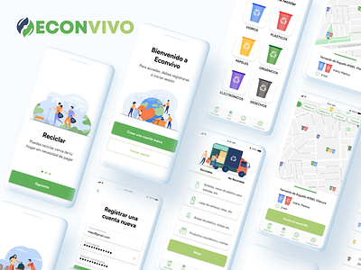 ♻️ Econvivo - Recycle App app figma recycle uidesign uxdesign