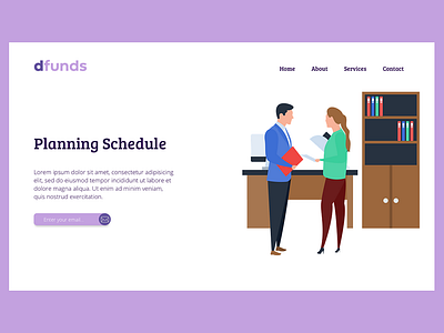 Landing #01 design flat illustration landing page modern ui ux vector