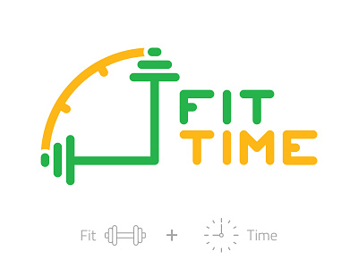 FitTime Logo Design bodybuilding branding design graphic design health logo logo design