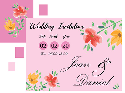 Watercolor Handmade for Wedding Invitation Card adobe illustrator design handmade illustration vector watercolor wedding card wedding invite