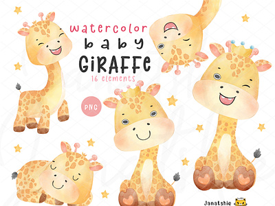cute Watercolour baby Giraffe animal baby baby animal baby shower character design giraffe illustration kid watercolour nursery watercolor watercolour wildlife