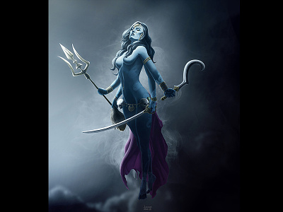 Kali character digital goddess india kali