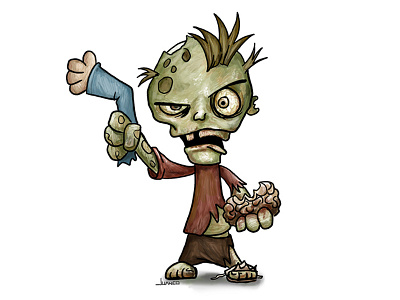 pers01 cartoon character design toon zombie