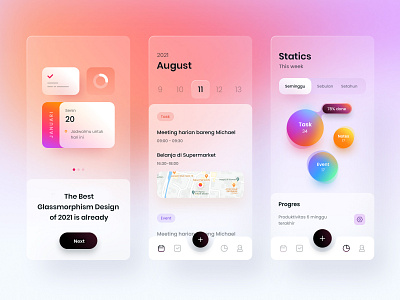 Glassmorphism UI design 2021 designtrend2021 glassmorphism uidesign