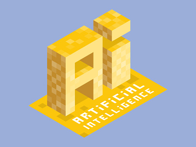 Artificial Intelligence ai illustration isometric pixel pixel art sticker design stickers vector