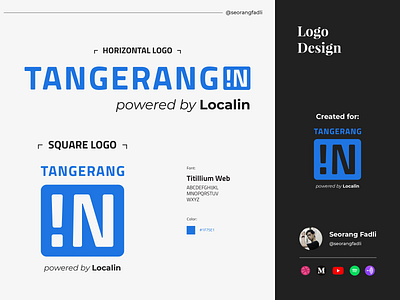 Tangerang in - Logo Design brand design brand identity graphic design logo logo design