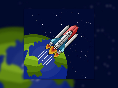 Space Shuttle llustration illustraion rocket space spaceshuttle