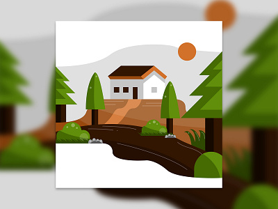 Landscape llustration design illustration landscape