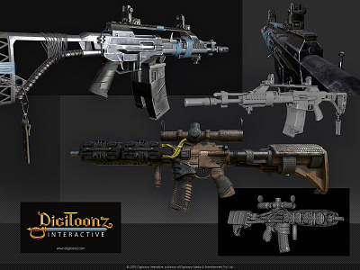 3D Game Asset Design - Modern warfare weapons 3d 3d animation 3d art 3d artist 3dsmax aaa game character concept art concept design console design game game art game design hard surface modeling ps4 weapons xbox