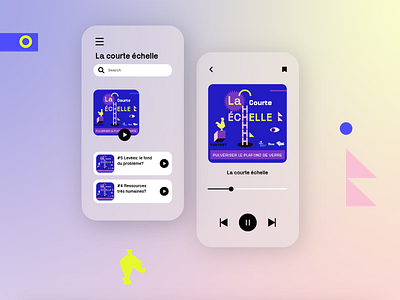 Podcast cover : French Tech adobe illustrator app app design application art direction branding colorful colors creative design flat fun graphic design interface iphone mobile mobile app mockup podcast ui