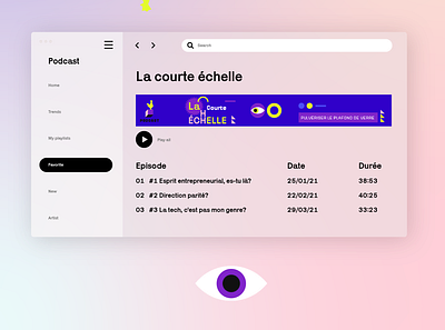Podcast cover : French Tech 2 adobe app application branding colorful colors creative design design graphic digital design fun illustrator music application playful podcast rooster shapes sketch ui vector