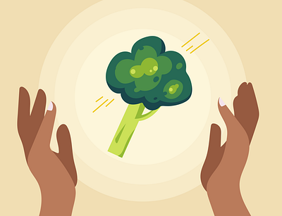 The broccoli art broccoli flat food healthy illustration study vegetable