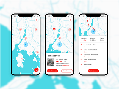 020 Location tracker 020 barbershop finder mobile ui ui challenge ui design user experience