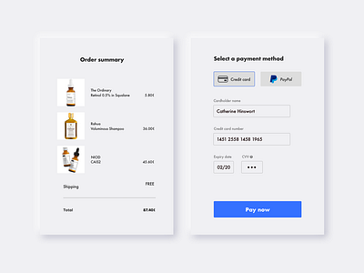 Daily UI 002 - Checkout