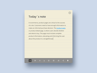 DailyUI 065 - Notes widget