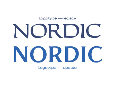 Nordic Ice Logotype bold brand custom design elegant font identity lettering logo serif type