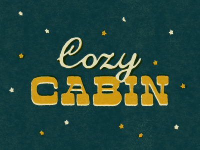 Cozy Cabin Lettering country cursive custom lettering retro rural rustic script type vintage woods