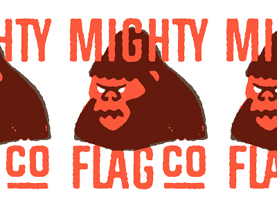 Mighty Flag Co. Logo Exp gorilla gorilla logo rough texture