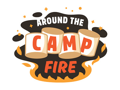 Campfire Flavor Preview 3d burn burning burnt camp camping campire dessert fire flames flavor ice cream illustration marshmallow night outdoors outside smores sparks