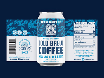 OZO Cold Brew Cans can coffee cold brew cpg label design packaging packaging mockup