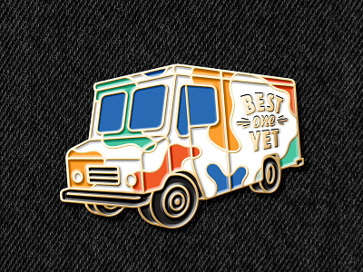 Best One Yet Enamel Pin 3d brand car enamel ice cream ice cream truck marketing mockup perspective pin promotion swag truck