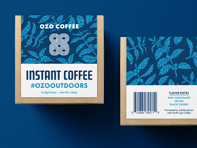 Swift x OZO Coffee Instant Coffee Packaging box coffee consumer cpg design label layout mockup package packaging pattern product retail typography