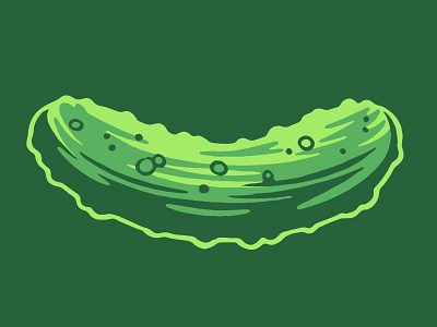 Pickle Illustration cucumber dill food grocery icon illustration ingredient kosher pickle produce sandwich snack vegetable