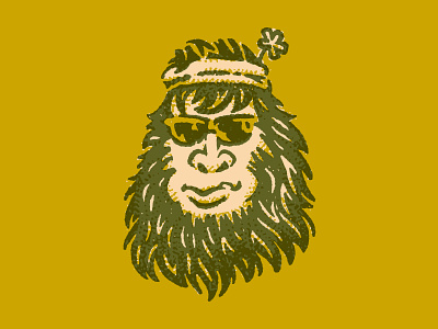 Groovy Bigfoot bigfoot character face forest hairy illustration man mountain outdoors portrait sasquatch