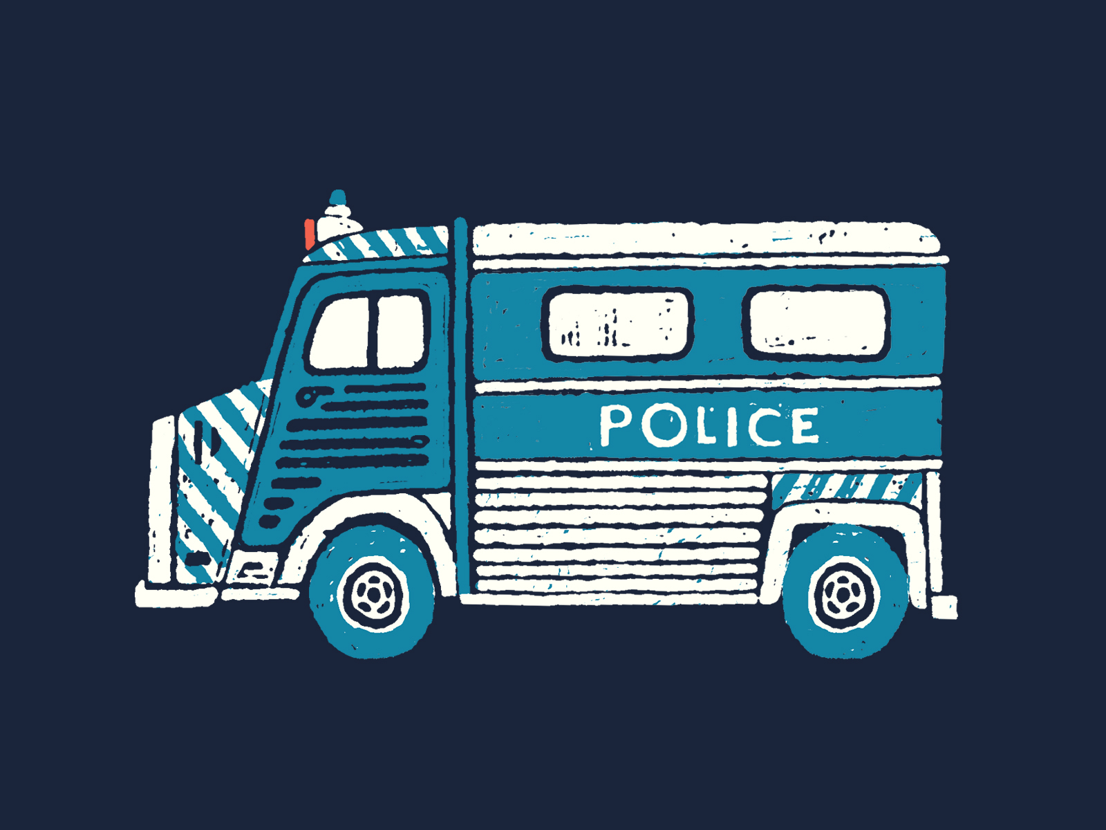 Police Van - The French Dispatch dispatch film french illustration movie police truck van wes anderson