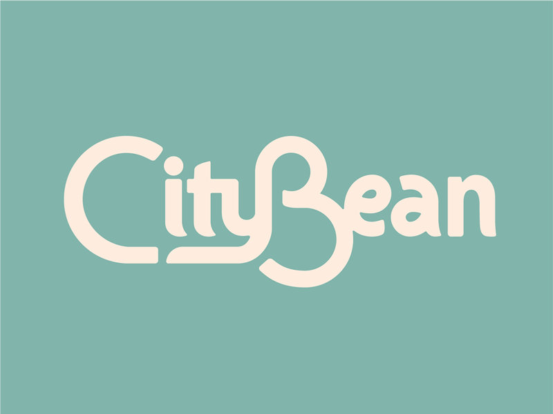 City Bean Brand Exploration cb circular custom exploration identity lettering line logotipe logotype monogram process retro type