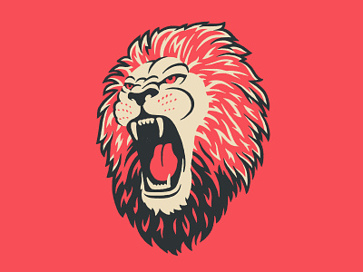 Lion Head Illustration africa angry fierce hair illustration lion logo mane mouth roaring safari teeth wild