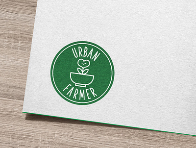 Urban Farmer - Logo Design branding cute design food healthy illustration kawaii logo logodesign plant plantbased salad urban vegan