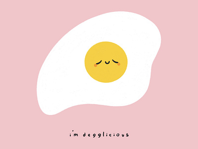 degglicious character design cute egg food fried egg illustration kawaii