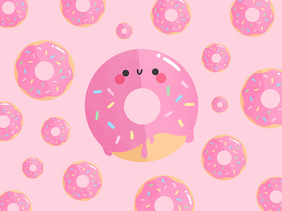sweetest donut candy character design donut food illustration kawaii sweet sweets visual development