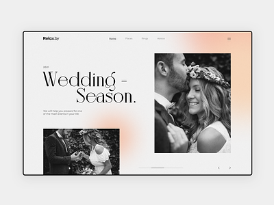 Wedding - Web concept bw concept desktop figma logo minimalism simple site typography ui ux web webapp webdesign website wedding