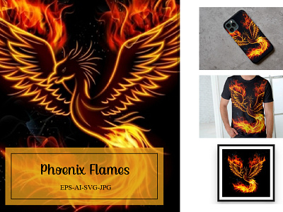 Phoenix bird flames symbol