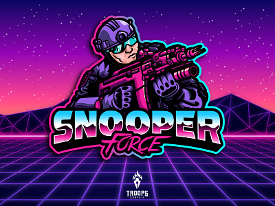 "SNOOPER FORCES" brandidentity branding branding design cartoon character character design design graphic design illustration logo mascot mascot logo military modern vector