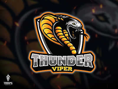 THUNDER VIPER cartoon character character design design esport esport logo graphic design illustration logo vector