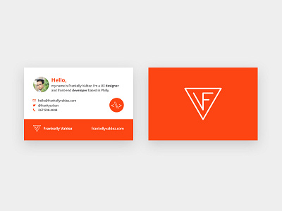Business Card business card networking orange red