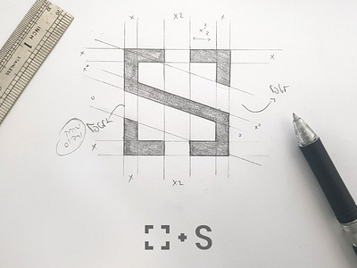 S monogram sketch (logo for photograhper)