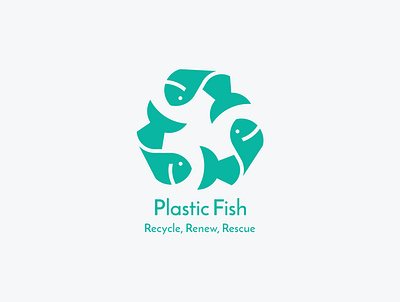 Logo design for 'Plastic fish' branding clean design graphic design identity illustration illustrator lettering minimal typography