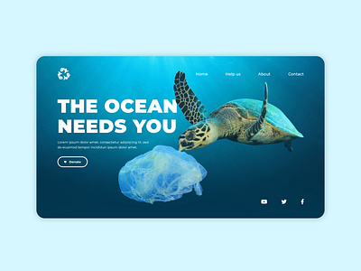 Plastic fish UI Landing page