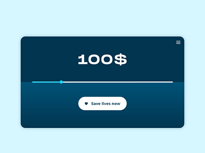 Plastic fish UI Landing page Donate